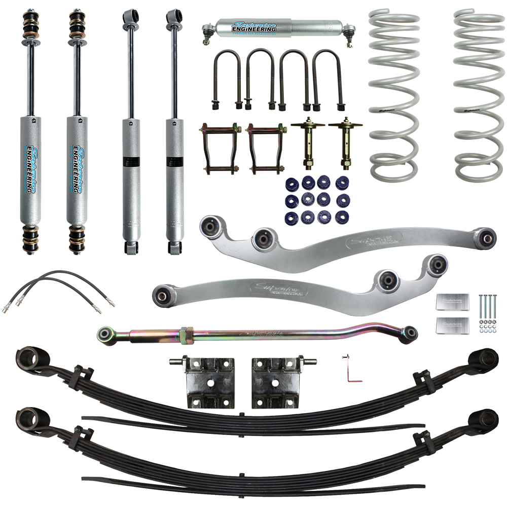 Superior Engineering 3 Inch (75mm) Lift Kit Suitable For Toyota LandCruiser 78 Series 2023 on 2.8lt 4cyl - SUP-78G3-4-KIT-3INCH